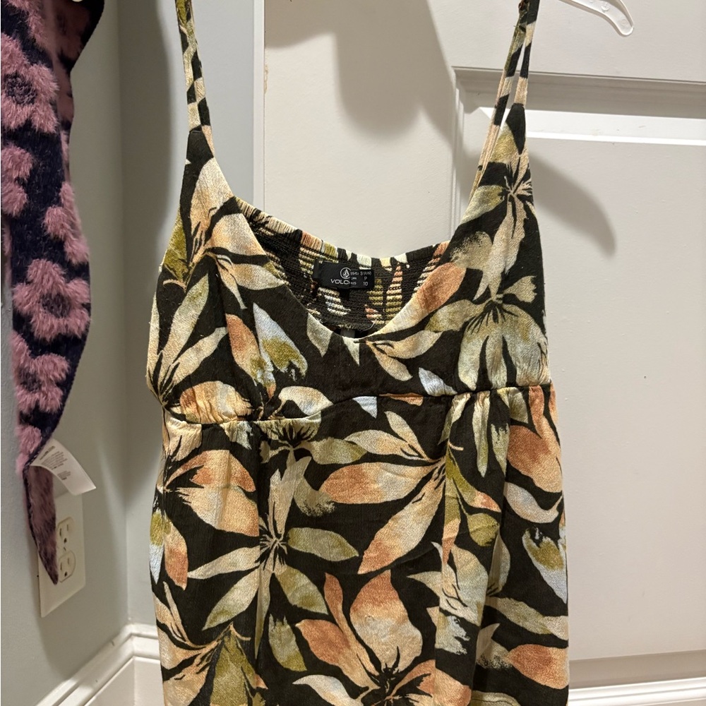 Volcom Y2K Multicolor Floral Pattern Top
